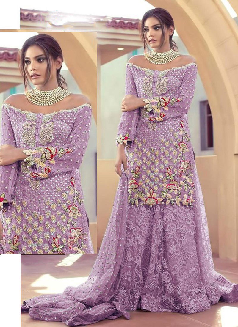 Pink Colour Latest Fancy Designer Heavy Festive Wedding Wear Butterfly Net Heavy Embroidery And